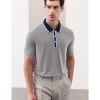 Autograph Modal Rich Tipped Soft Polo Shirt Dark Navy