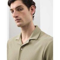 Autograph Regular Fit Textured Short Sleeve Shirt Light Olive