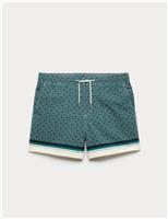 Quick Dry Geometric Print Swim Shorts