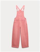 Pure Cotton Barrel Leg Dungarees (2-16 Yrs)