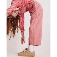 M&S Pure Cotton Barrel Leg Dungarees (2-16 Yrs) Coral