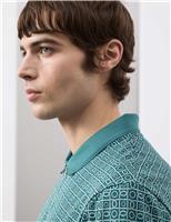 Pure Supima Cotton Geometric Polo Shirt