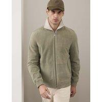 Autograph Suede Bomber Jacket Light Olive