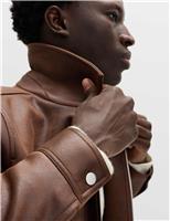 Faux Leather Trucker Jacket