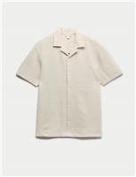 Regular Fit Cotton Blend Textured Shirt