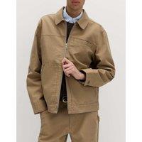 M&S Canvas Harrington Jacket Toffee