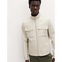 M&S Pure Cotton Harrington Jacket Stone