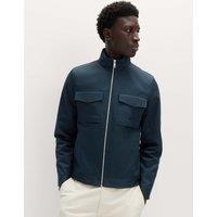 M&S Pure Cotton Harrington Jacket Navy