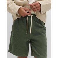 M&S Pure Cotton Corduroy Shorts Moss Green