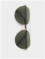 Metal Aviator Polarised Sunglasses