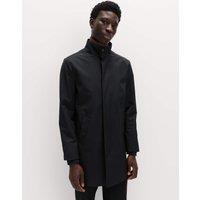 M&S Funnel Neck Mac with Stormwear Black
