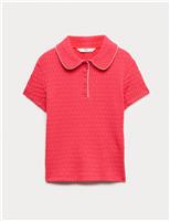 Pointelle Polo Shirt (6-16 Yrs)