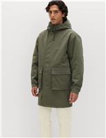 2 in 1 Cotton Rich Washed Hooded Parka Jacket