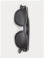 M&S Chunky Polarised Sunglasses Navy