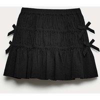 M&S Pure Cotton Tie Bow Skirt (2-16 Yrs) Black