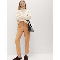 M&S Tapered Ankle Grazer Trousers Camel