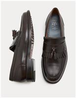 Leather Fringed Loafers
