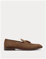 M&S Suede Tassel Loafers Stone
