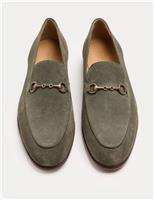Suede Snaffle Slip On Loafers