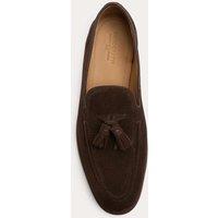 M&S Suede Tassel Loafers Chocolate