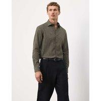 Autograph Easy Iron Linen Rich Performance Shirt Dark Olive