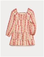 Pure Cotton Floral Dress (6-16 Yrs)