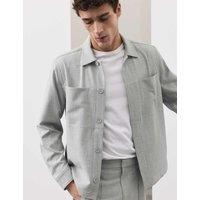 Autograph Seersucker Overshirt Grey