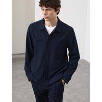 Autograph Seersucker Overshirt Navy