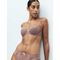 M&S Jasmine Lace Wired Balcony Bra A-E Praline