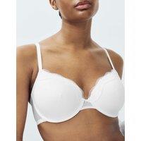 M&S Jasmine Lace Wired Demi Cup Bra (A-E) White