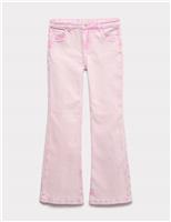 M&S Denim Kickflare Jeans (6-16 Yrs) Pink