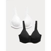 Goodmove 2 Pack Ultimate Support Wired Sports Bras (A-H) Black Mix
