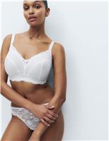 M&S Jasmine Lace Trim Non Wired Bralette F+ Geranium