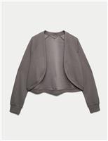 Brushed Ribbed Relaxed Shrug