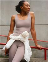 Go Balance Rib Panel Fitted Crop Vest