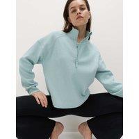 Goodmove Rib Half Zip Yoga Sweatshirt Light Aqua