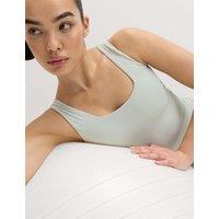 Goodmove Go Balance Rib Panel Fitted Crop Vest Soft Green