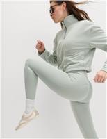 Funnel Neck Half Zip Relaxed Cropped Fleece