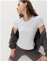 Modal Rich Rib Round Neck Fitted T-Shirt