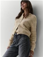 Textured Cardigan with Wool