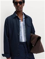 Cotton Linen Blend Overshirt
