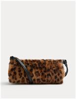 Faux Fur Leopard Cross Body Bag
