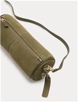 Suede Cylinder Cross Body Bag