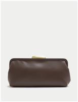 Faux Leather Clutch Bag