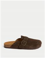 M&S Suede Corkbed Mule Khaki