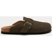 M&S Suede Corkbed Mule Khaki