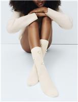 Embellished Pearl Cluster Ankle High Socks