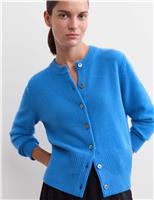 Pure Cashmere Round Neck Relaxed Cardigan