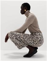 Mid Rise Animal Barrel Jeans