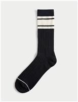 Cosy Striped Ankle High Socks
